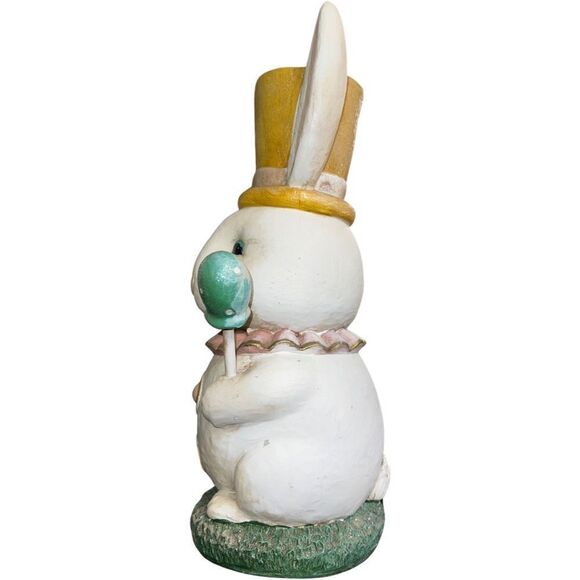 Vintage Ceramic Wonderland Statuary 14” White Rabbit Easter Home Decor - Picture 5 of 14